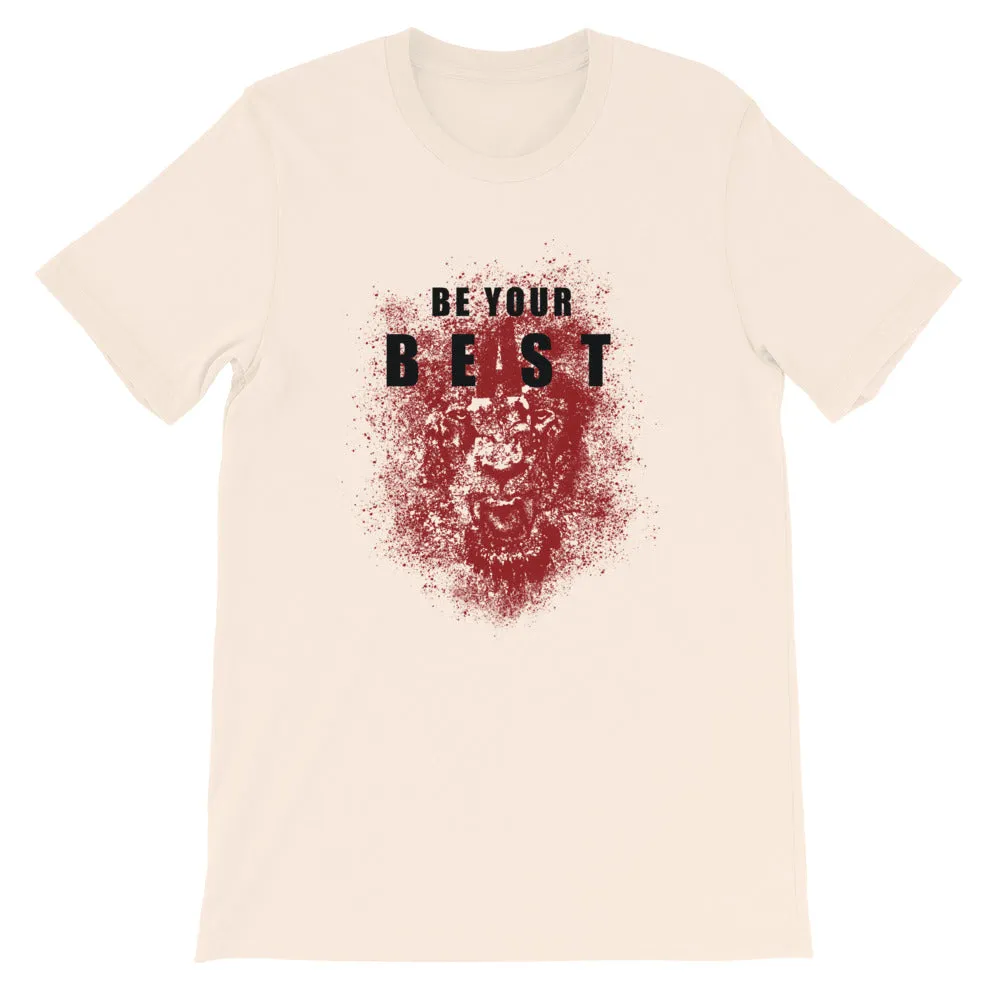 Be Your Beast Lioness with ASC logo on back label women's T-shirt
