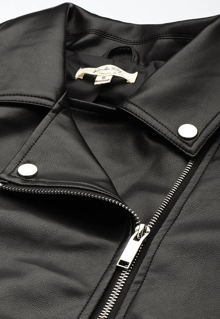 Black Belted Biker Jacket by RUW