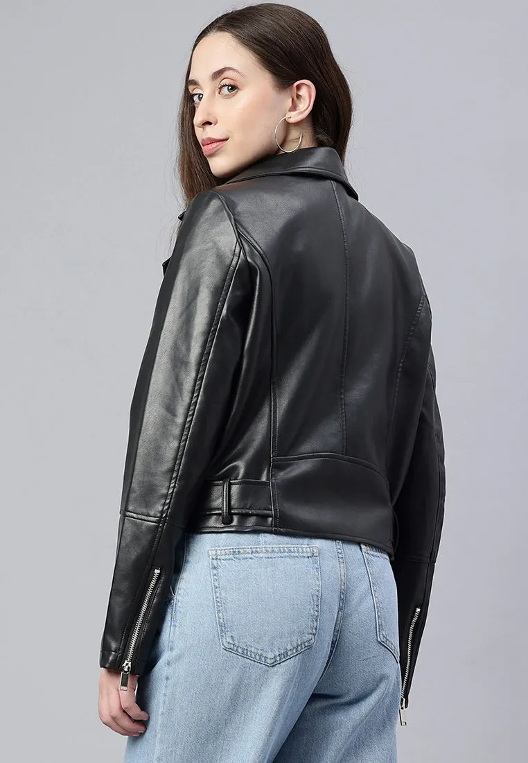 Black Belted Biker Jacket by RUW