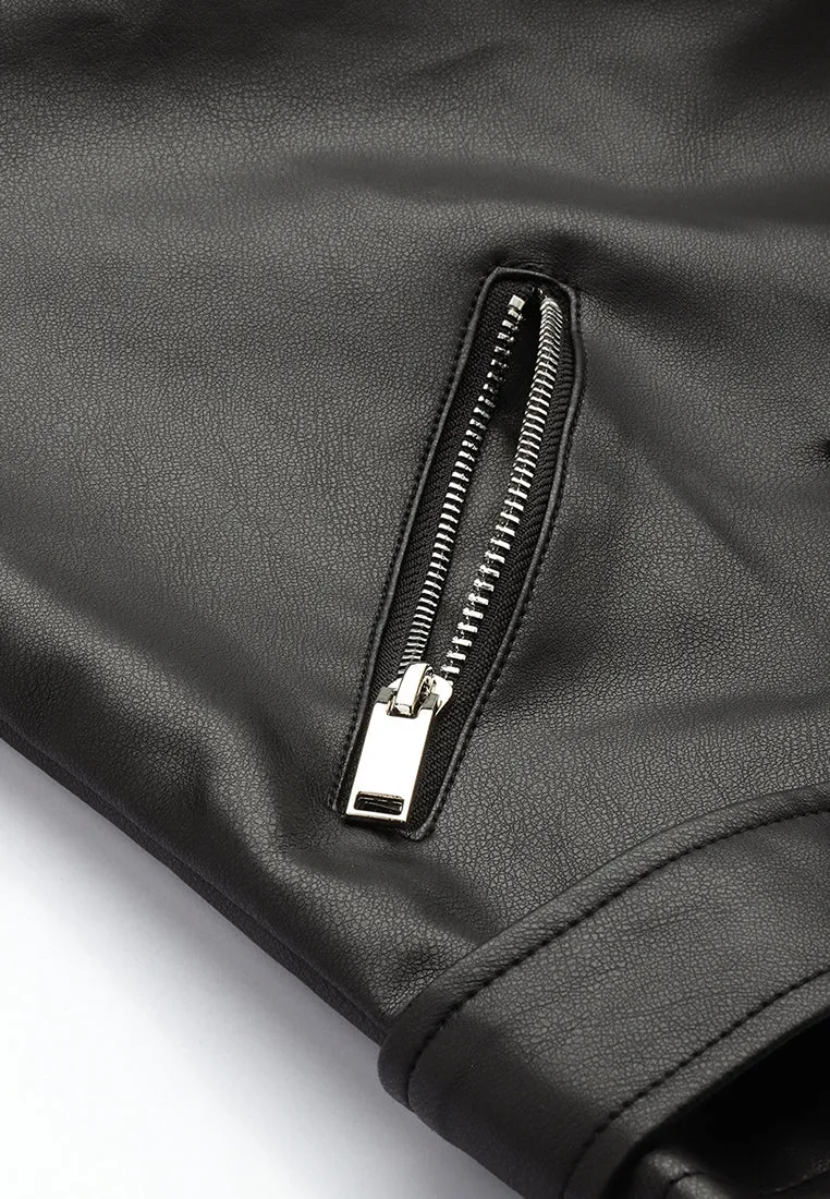 Black Belted Biker Jacket by RUW