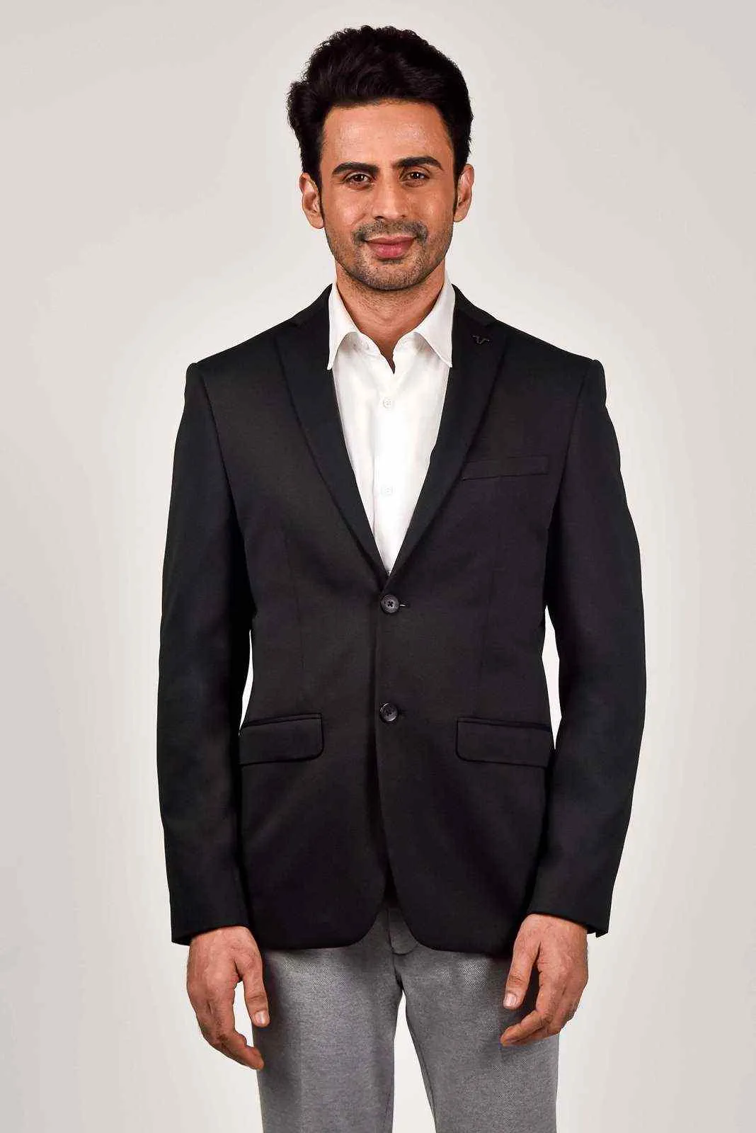Black Knitted Fashion Blazer