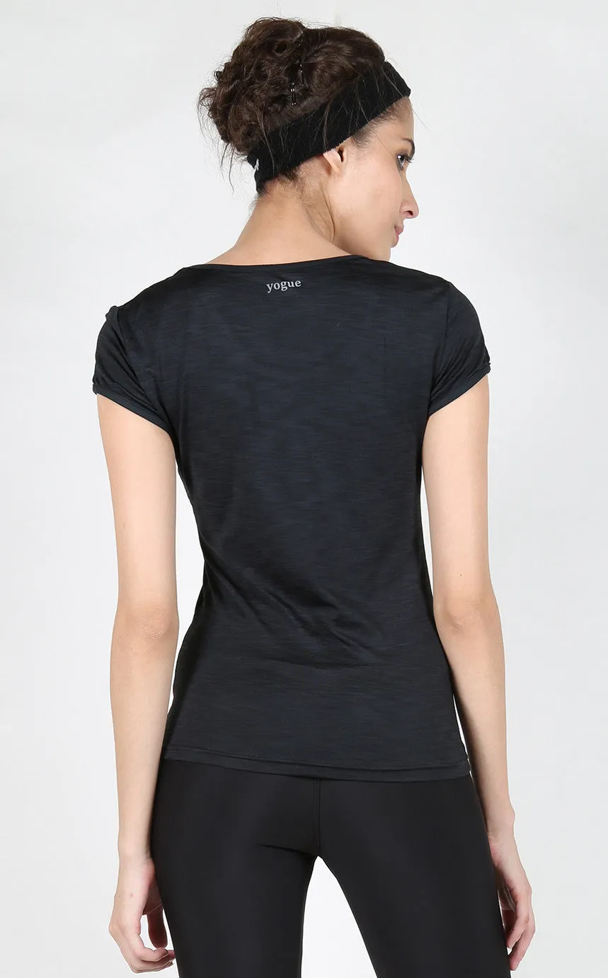 Black Round-neck T-Shirt