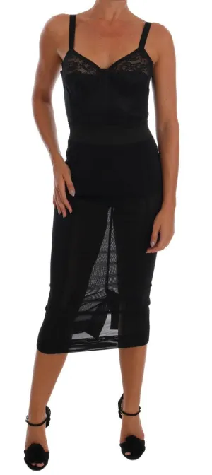 Black Stretch Bodycon Bodysuit