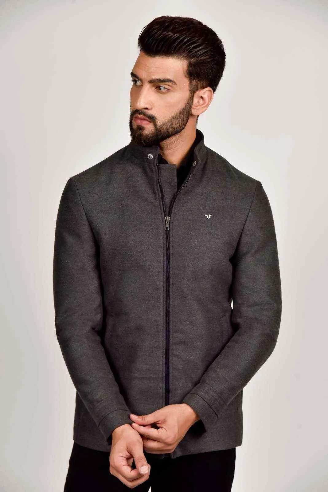 Black Tweed Fashion Blazer
