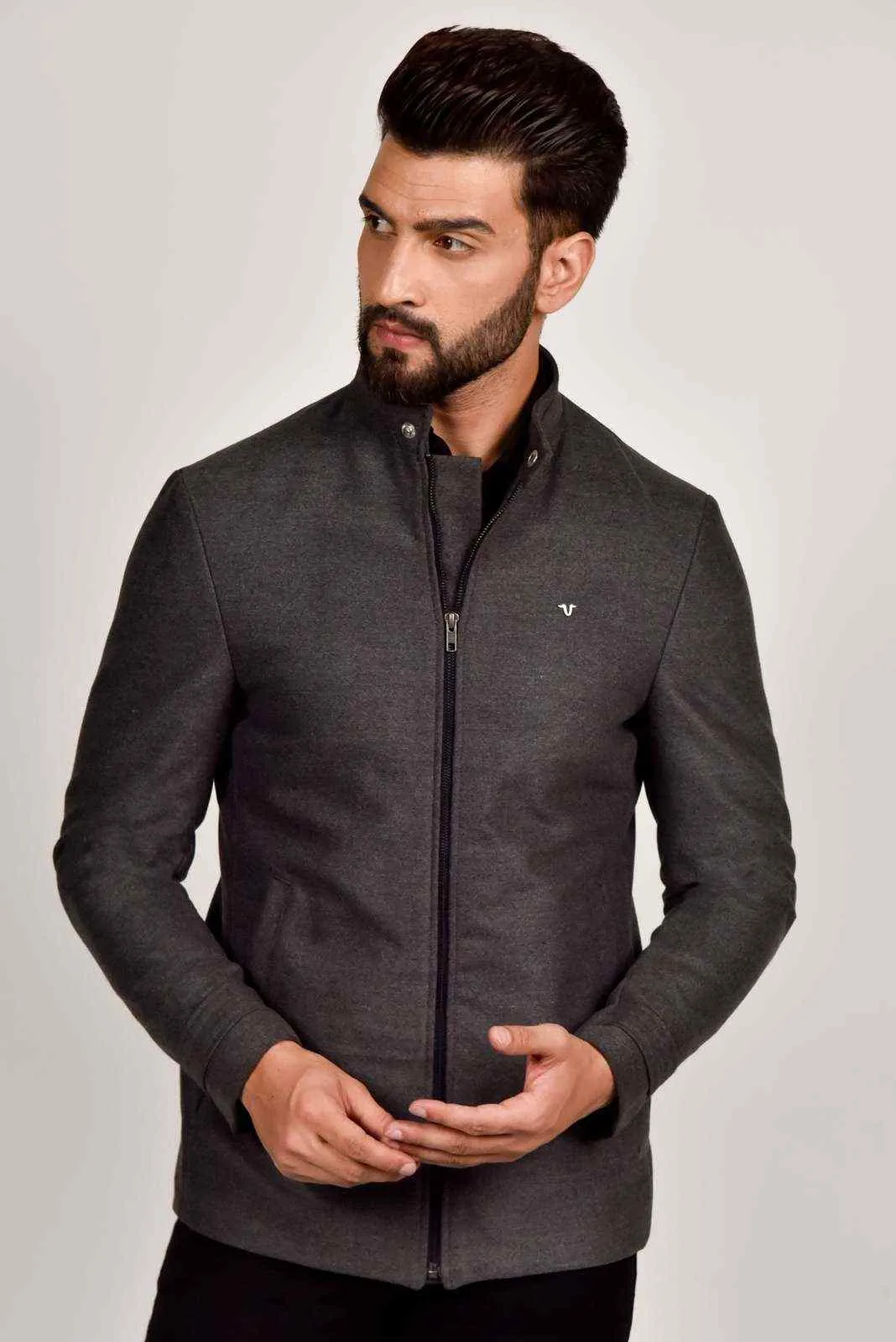 Black Tweed Fashion Blazer