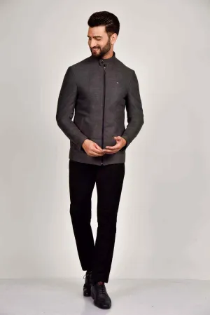 Black Tweed Fashion Blazer