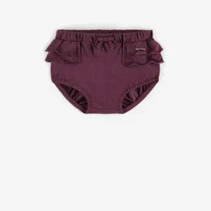 Bloomer bourgogne en coton extensible, naissance || Burgundy bloomer in stretch cotton, newborn