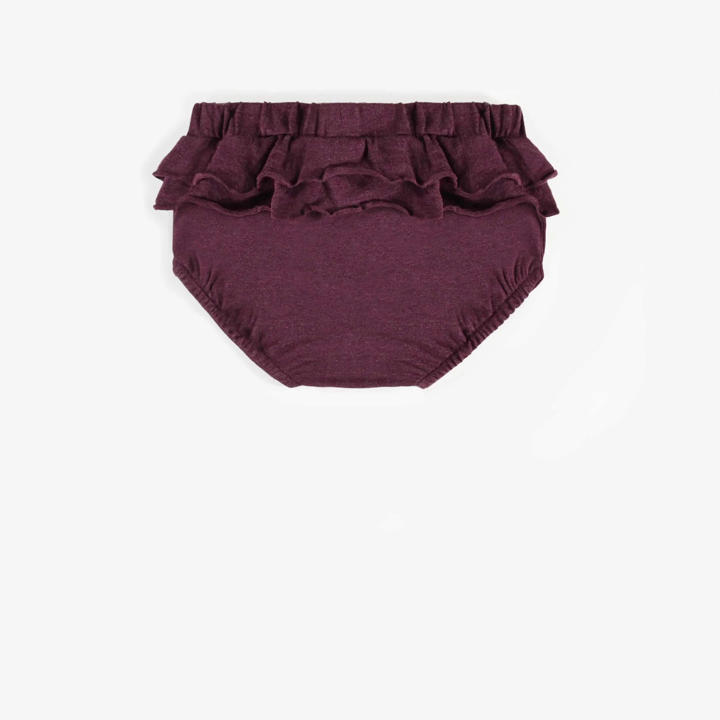Bloomer bourgogne en coton extensible, naissance || Burgundy bloomer in stretch cotton, newborn