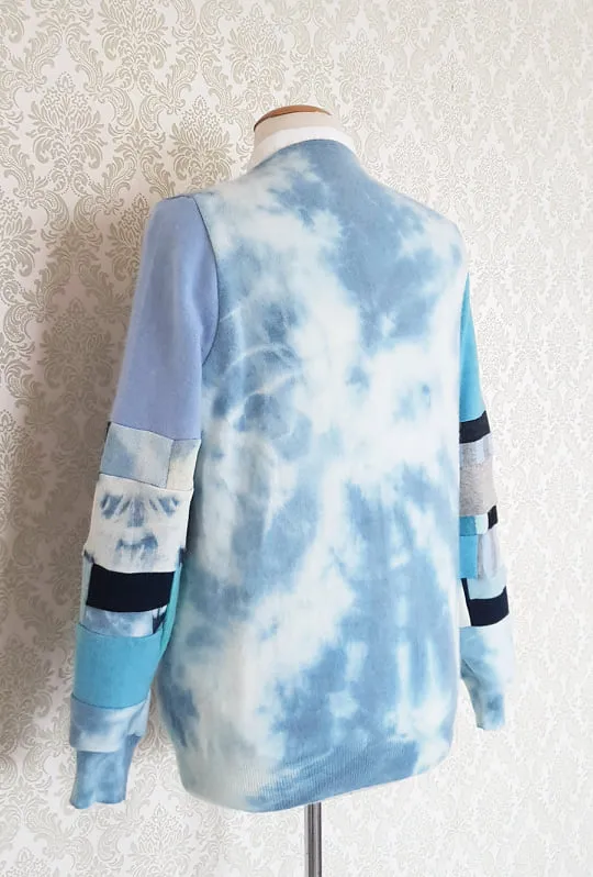 Blue Bird Tie Dye Cardi - MEDIUM-LARGE