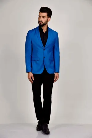 Blue Dobby Blazer