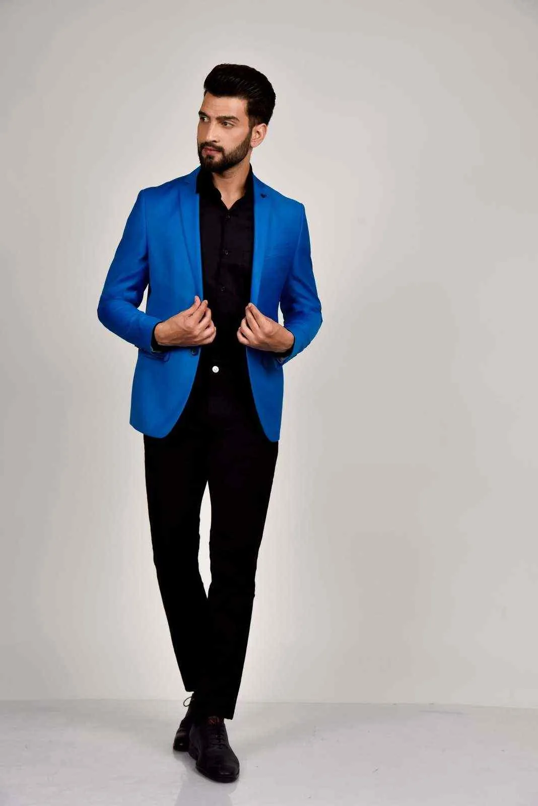 Blue Dobby Blazer