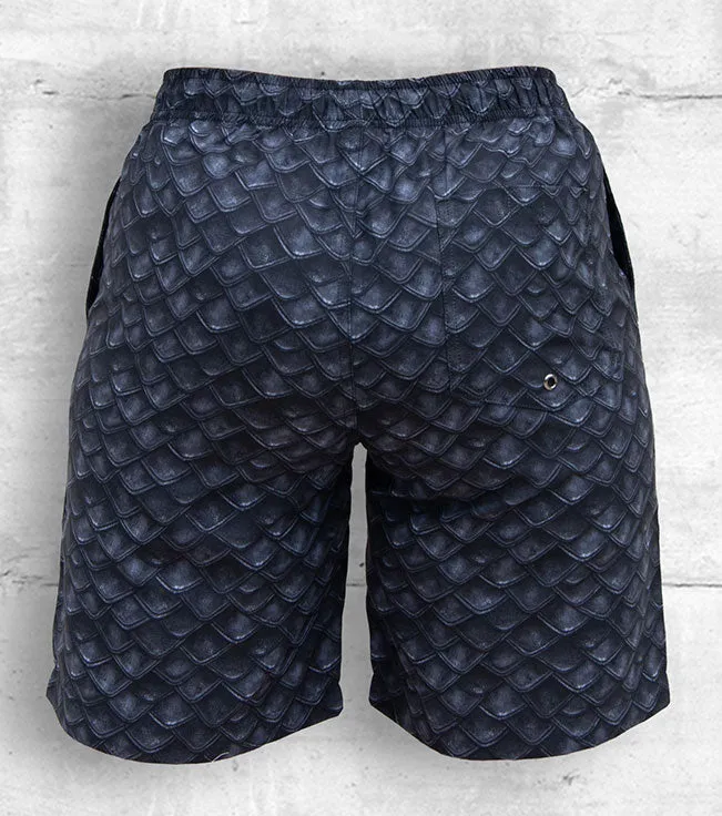 Board Shorts with Gold Dragon (Unisex) (BS-100)