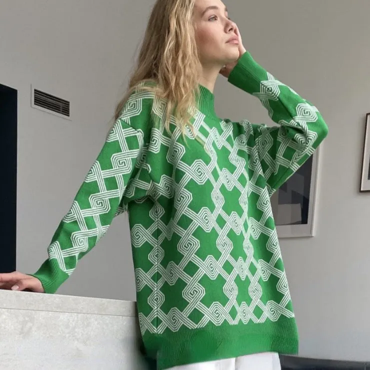 Bonnie Graphic Print Sweaters - 4 Colors