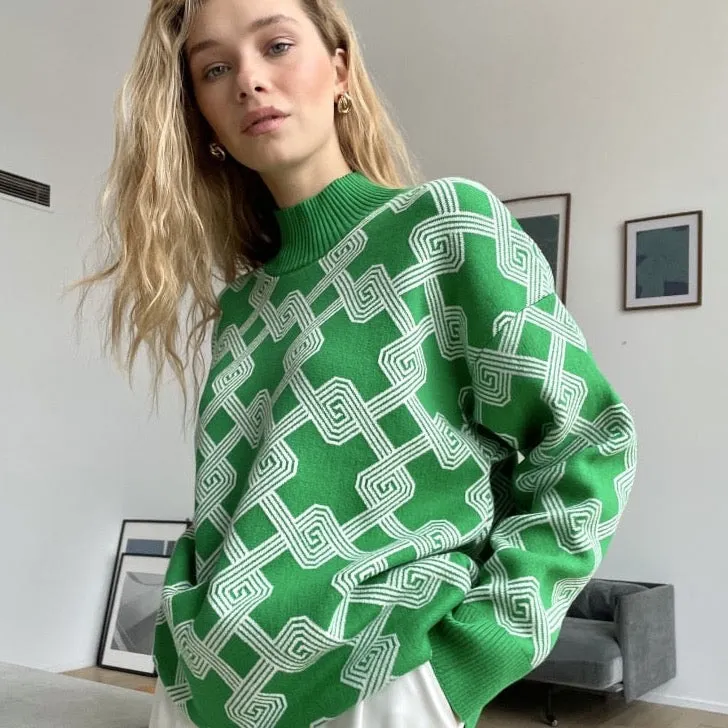 Bonnie Graphic Print Sweaters - 4 Colors