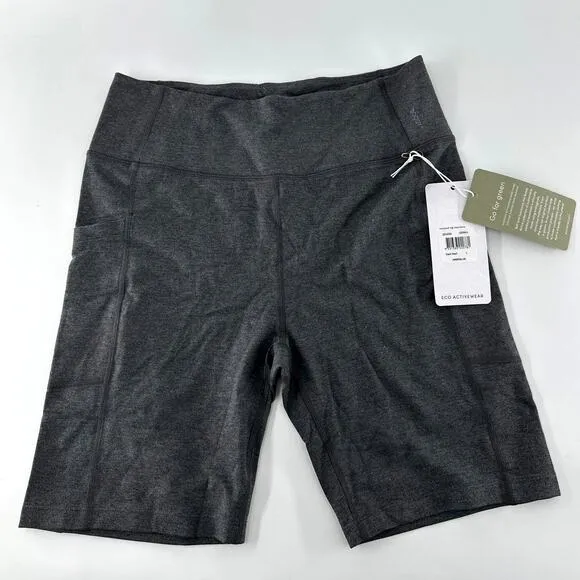 Boody Women's Dark Marl Motivate 8&quot; High-Waist Shorts Size L