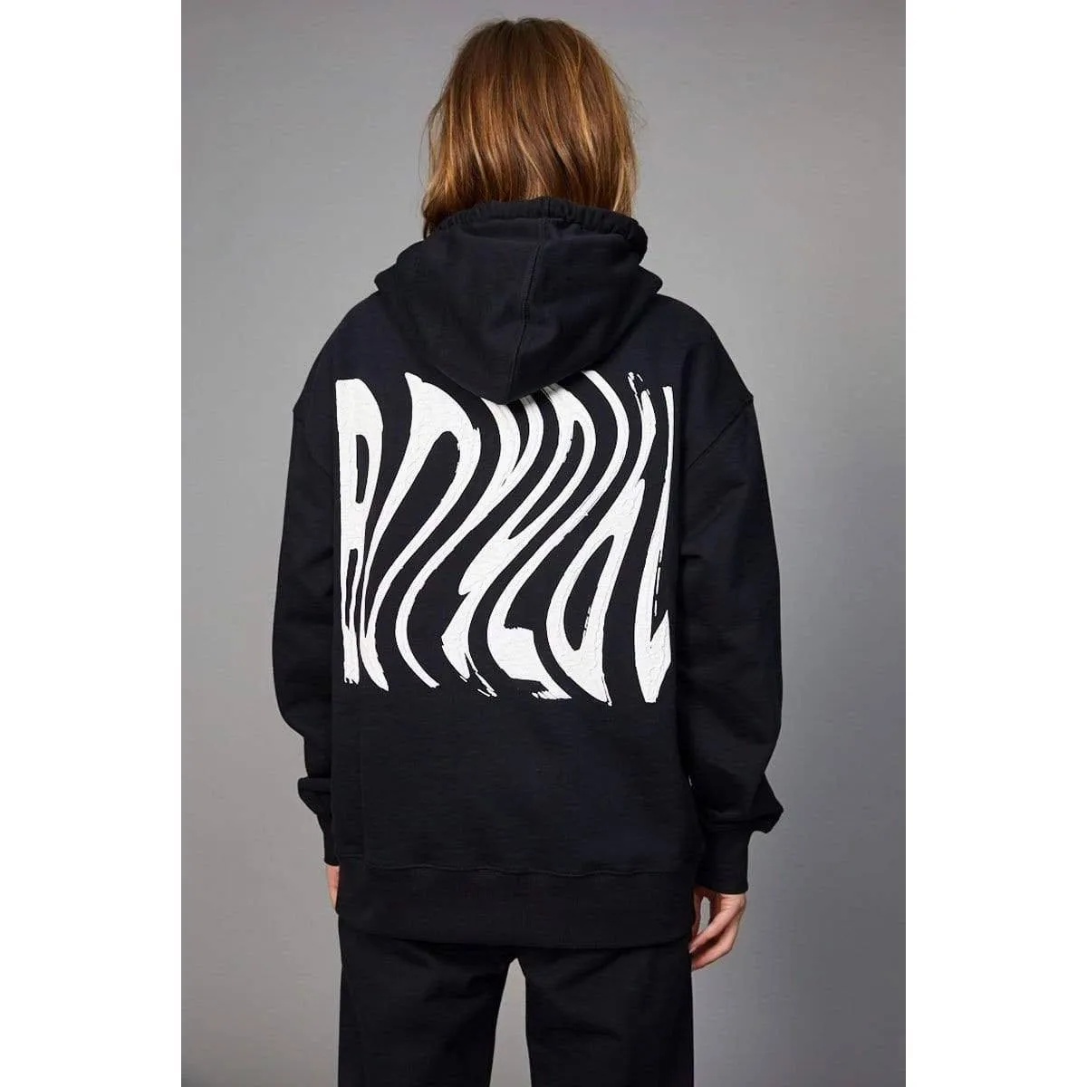 Boy London Boy 1976 Wave Print Hood Black Women BOYL1976WPH-BLK