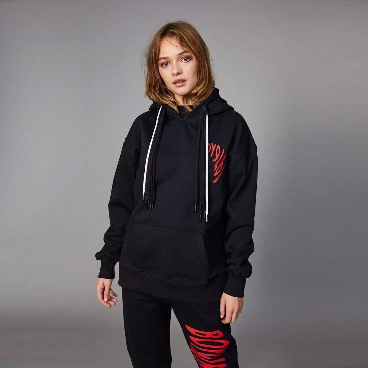 Boy London Boy 1976 Wave Print Hood Black Women BOYL1976WPH-BLK