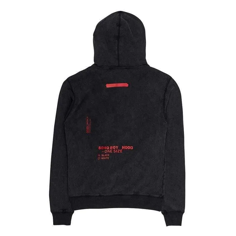 Boy London Photoprint Patch Hood Washed Black Men BOYLPH019-BLK