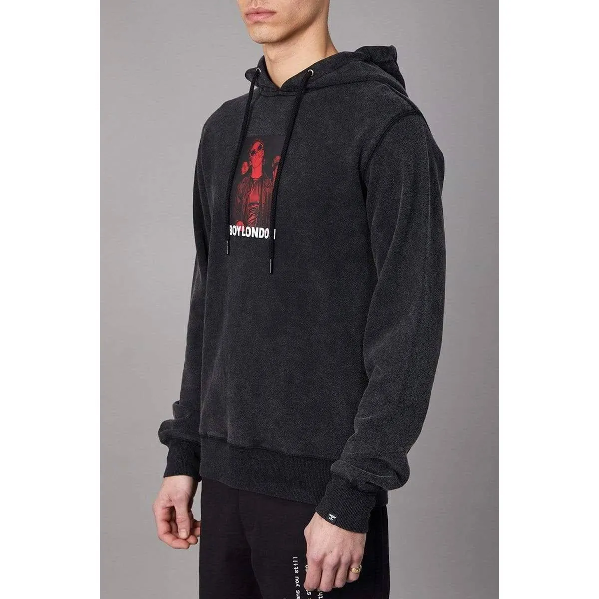 Boy London Photoprint Patch Hood Washed Black Men BOYLPH019-BLK