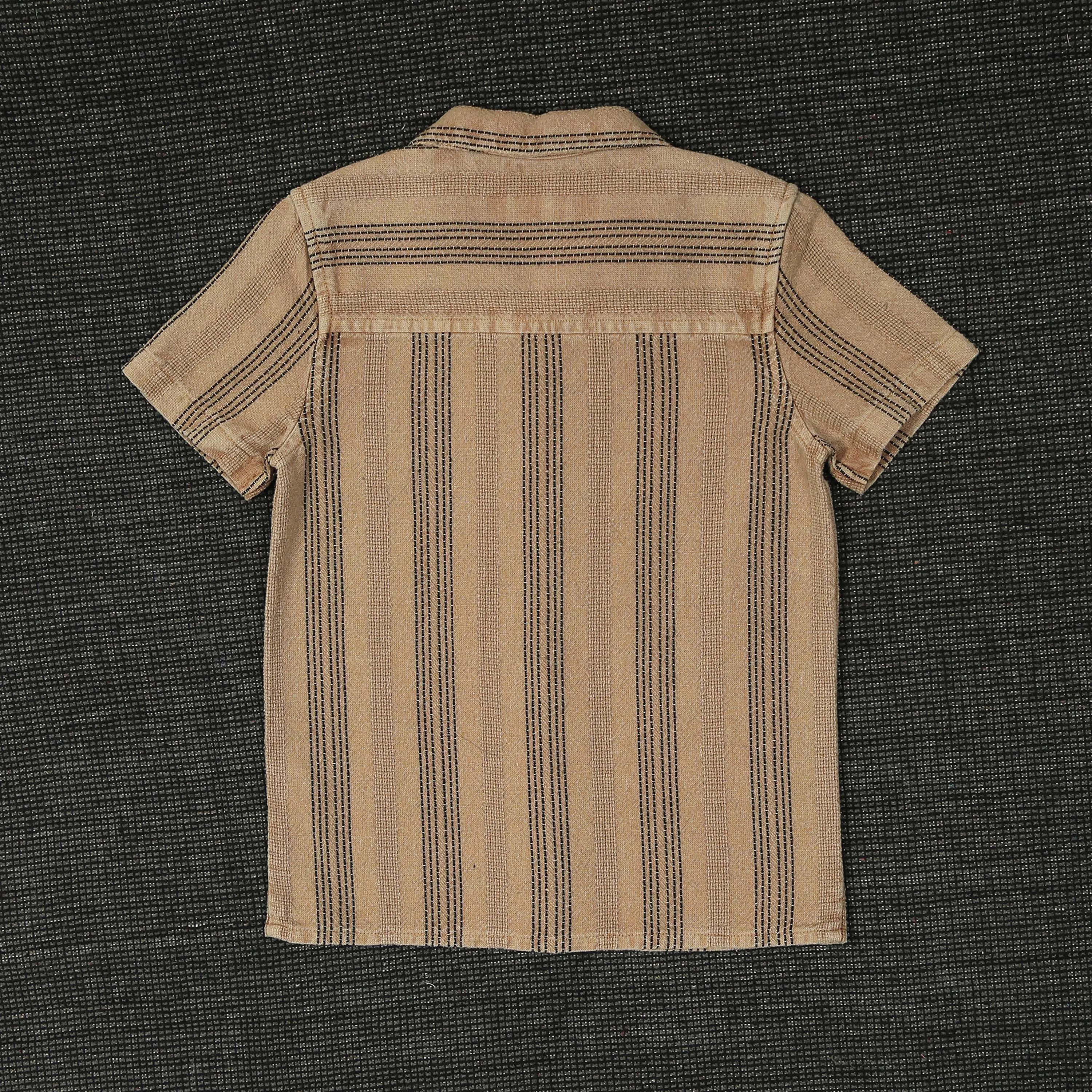 Boys Winter Warm Shirt & Shorts Co-Ord Set Vintage Khaki