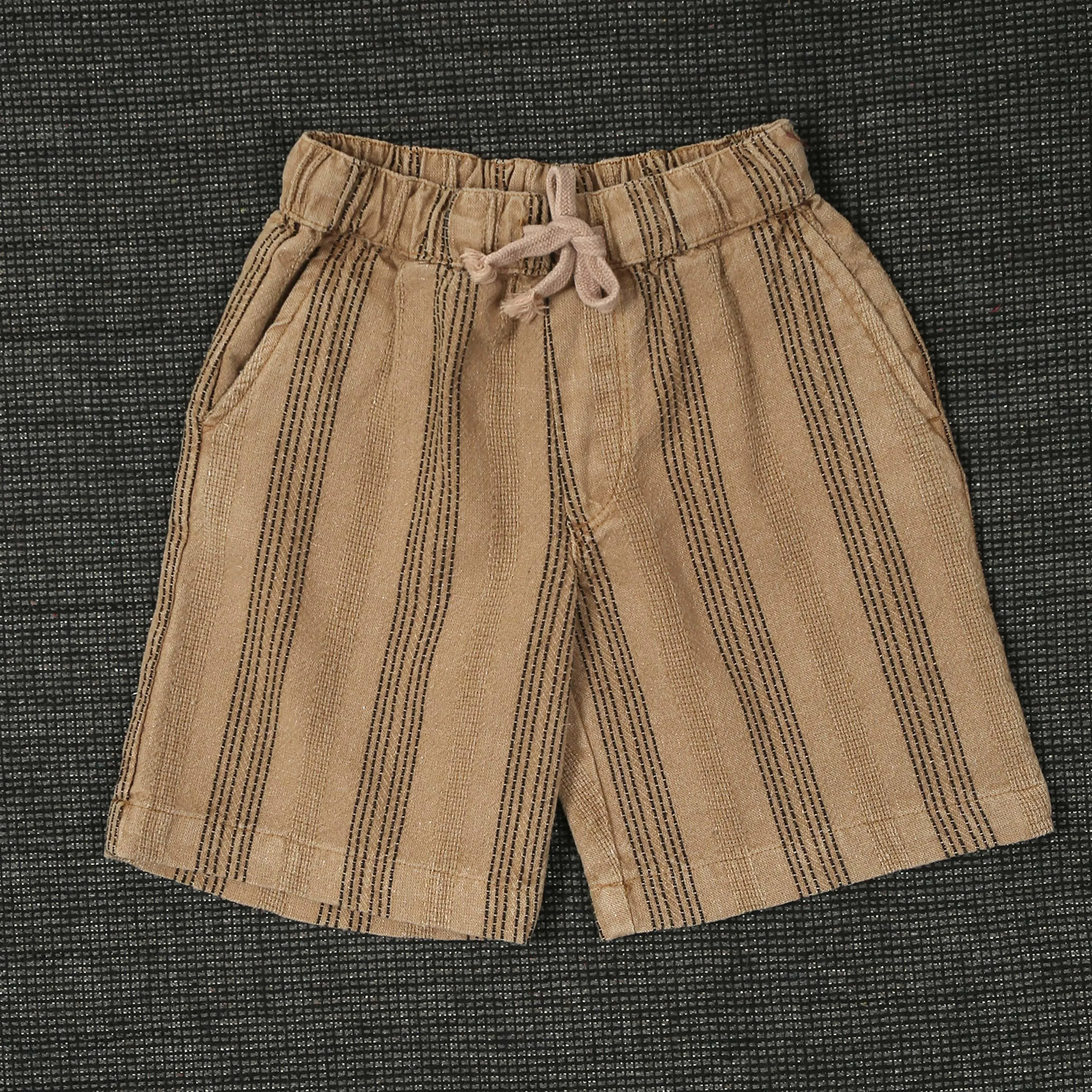 Boys Winter Warm Shirt & Shorts Co-Ord Set Vintage Khaki