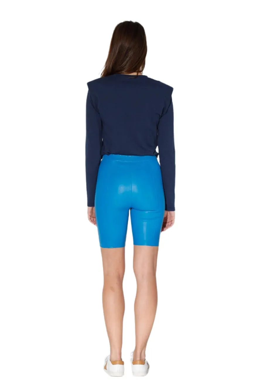 Bright Stretch Contemporary Leather Short