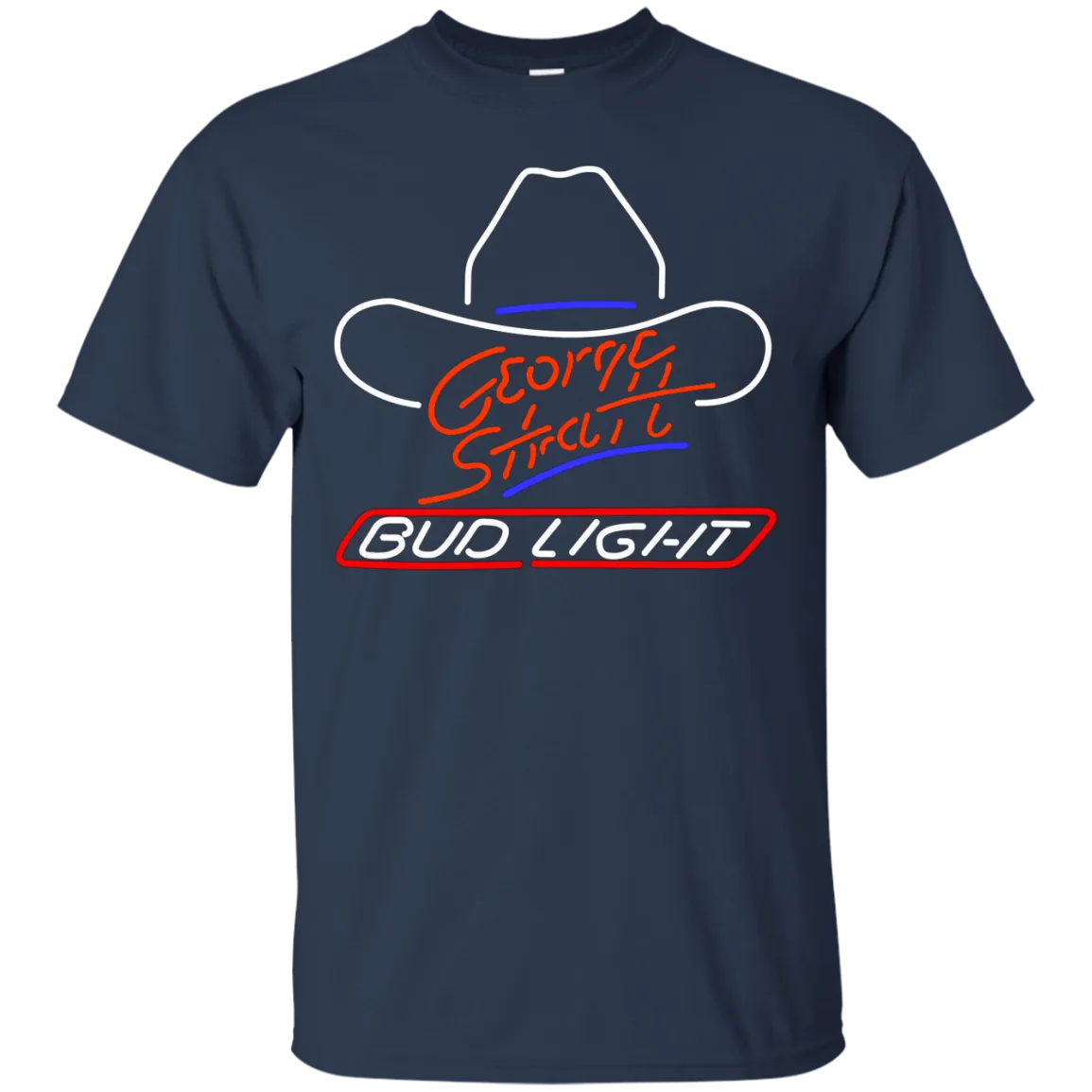 Bud Light Beer T-Shirt Custom Designed Graphic Pattern George Strait