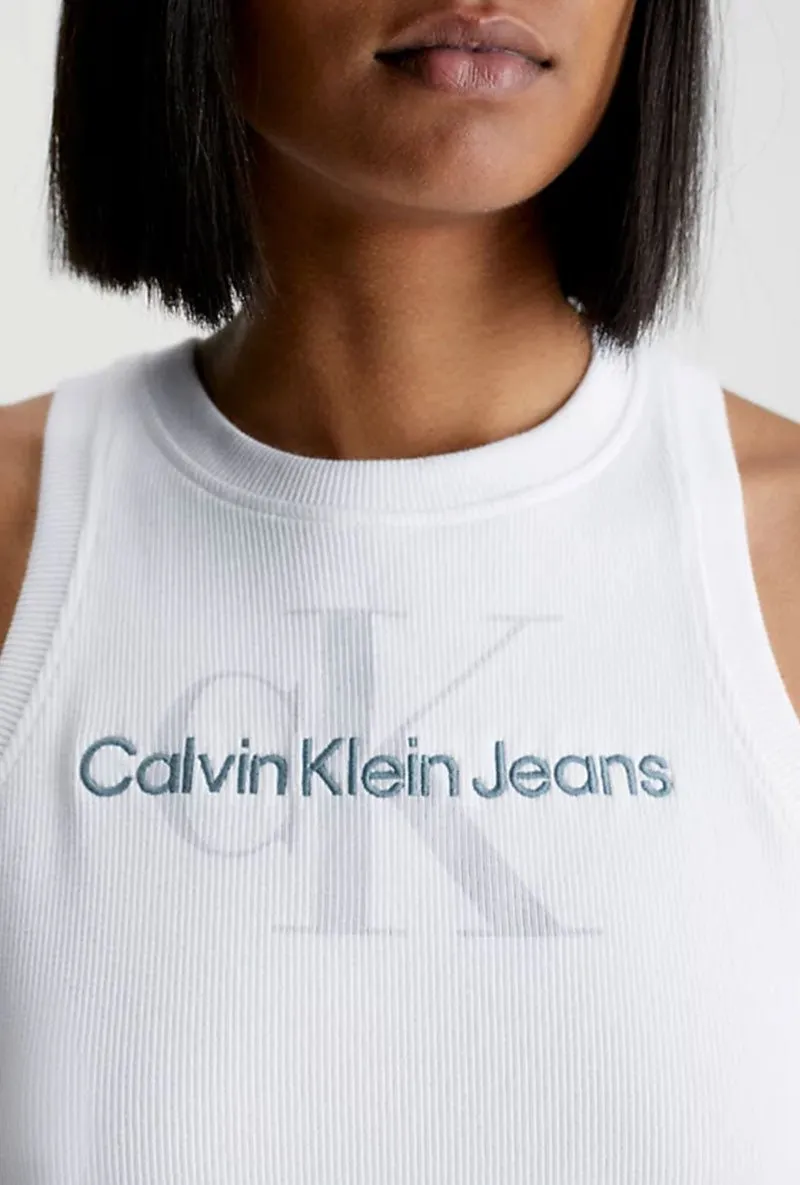 CALVIN KLEIN SLIM RIBBED TANK DRESS
