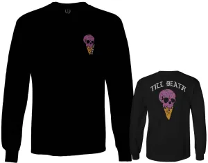 Candy Ice Cream Skull Summer Good Vibe Cool Graphic Till Death Obei Society mens Long sleeve t shirt