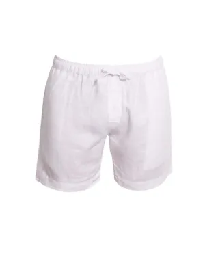 Capri Linen Bermudas - White