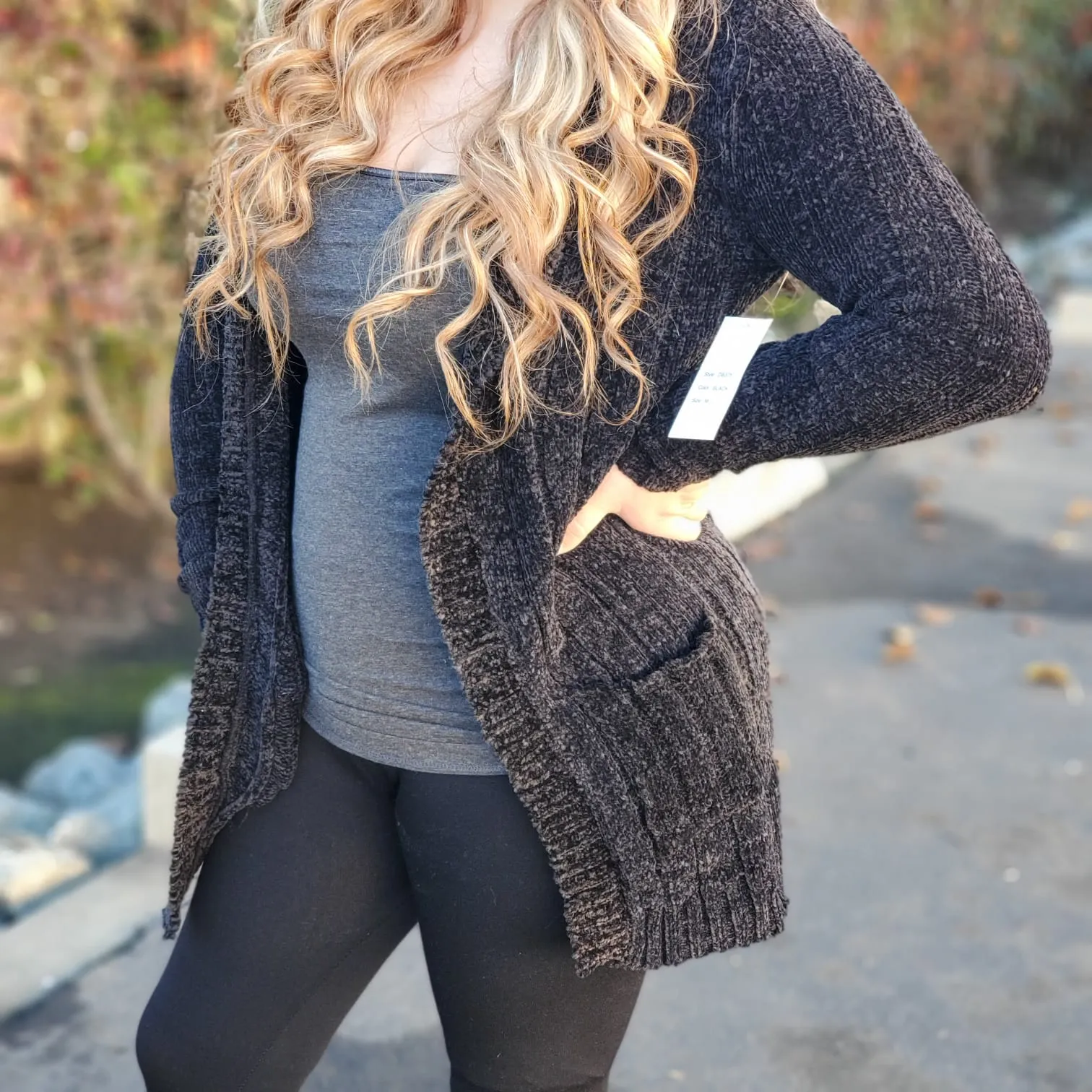 Carmen cardigan charcoal