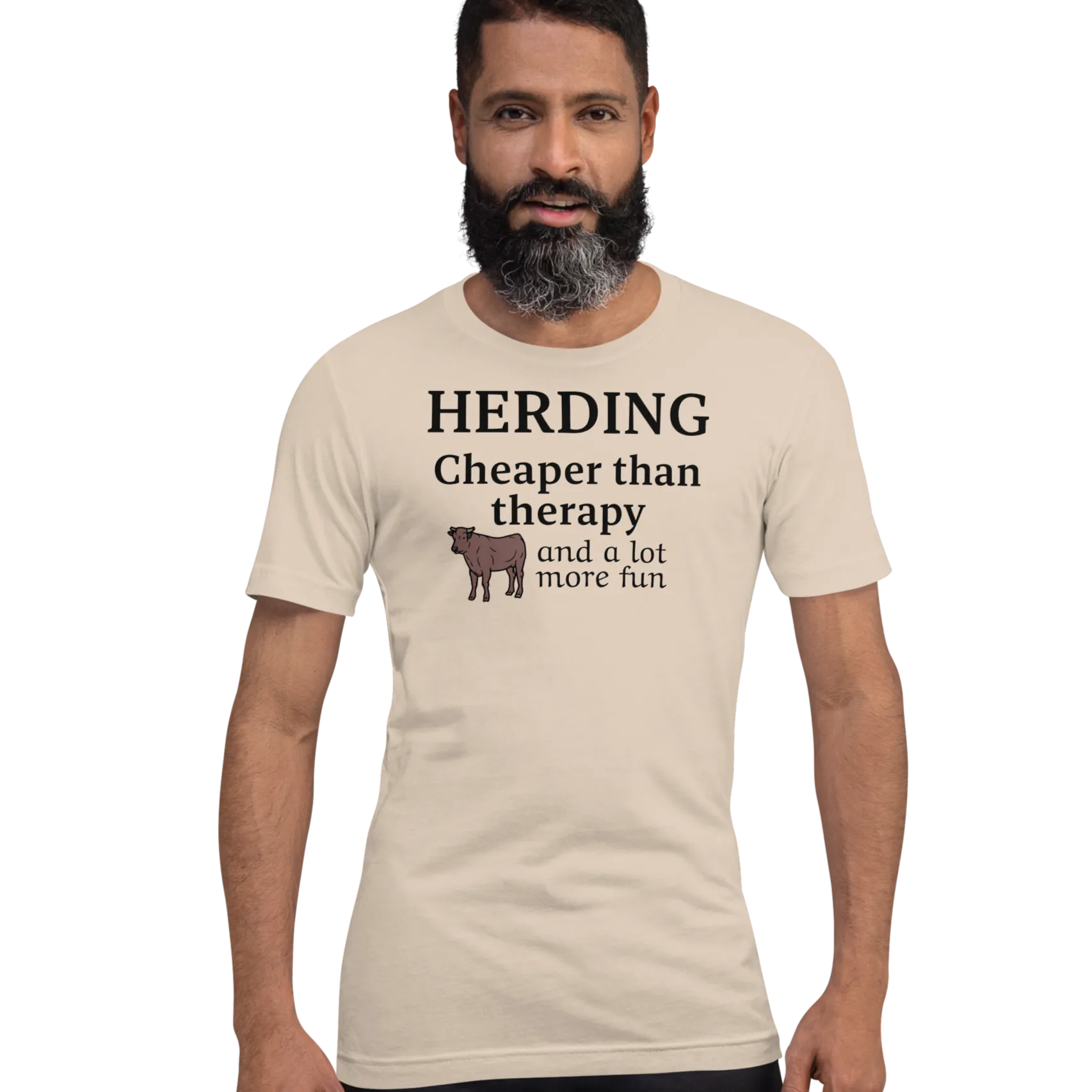 Cattle Herding Cheaper Than Therapy T-Shirts - Light