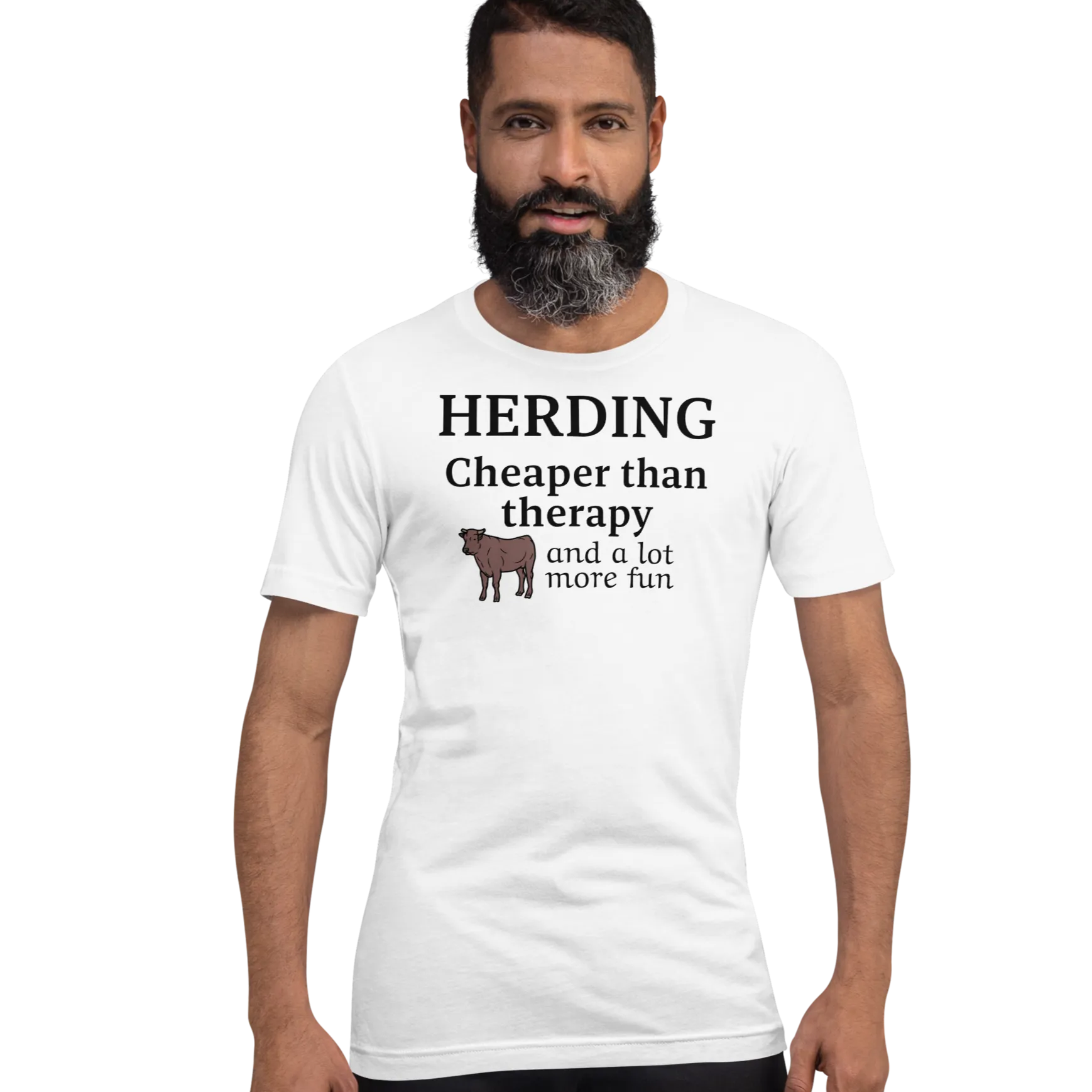 Cattle Herding Cheaper Than Therapy T-Shirts - Light