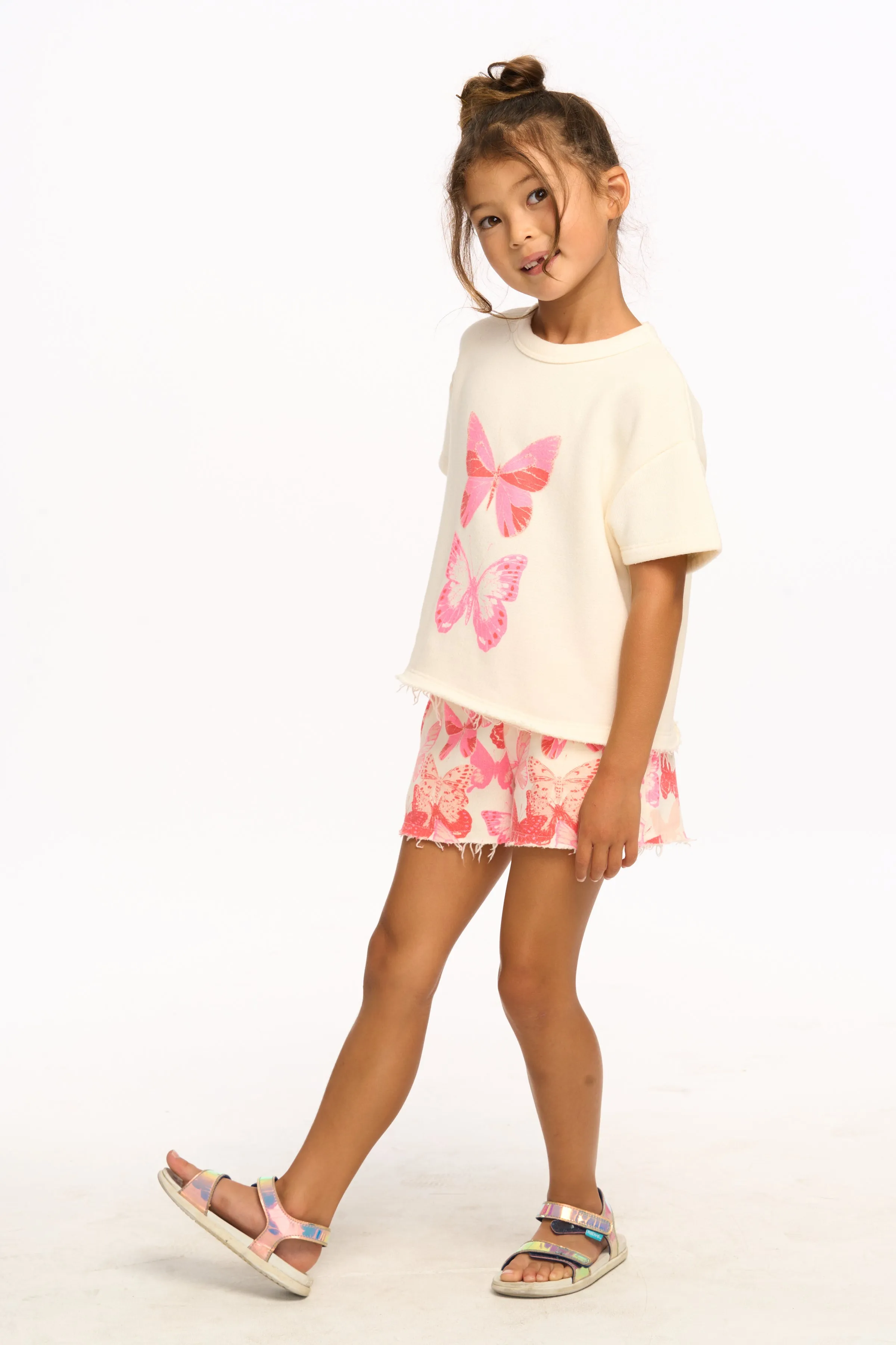 Chaser Pink Butterflies Piper Pullover
