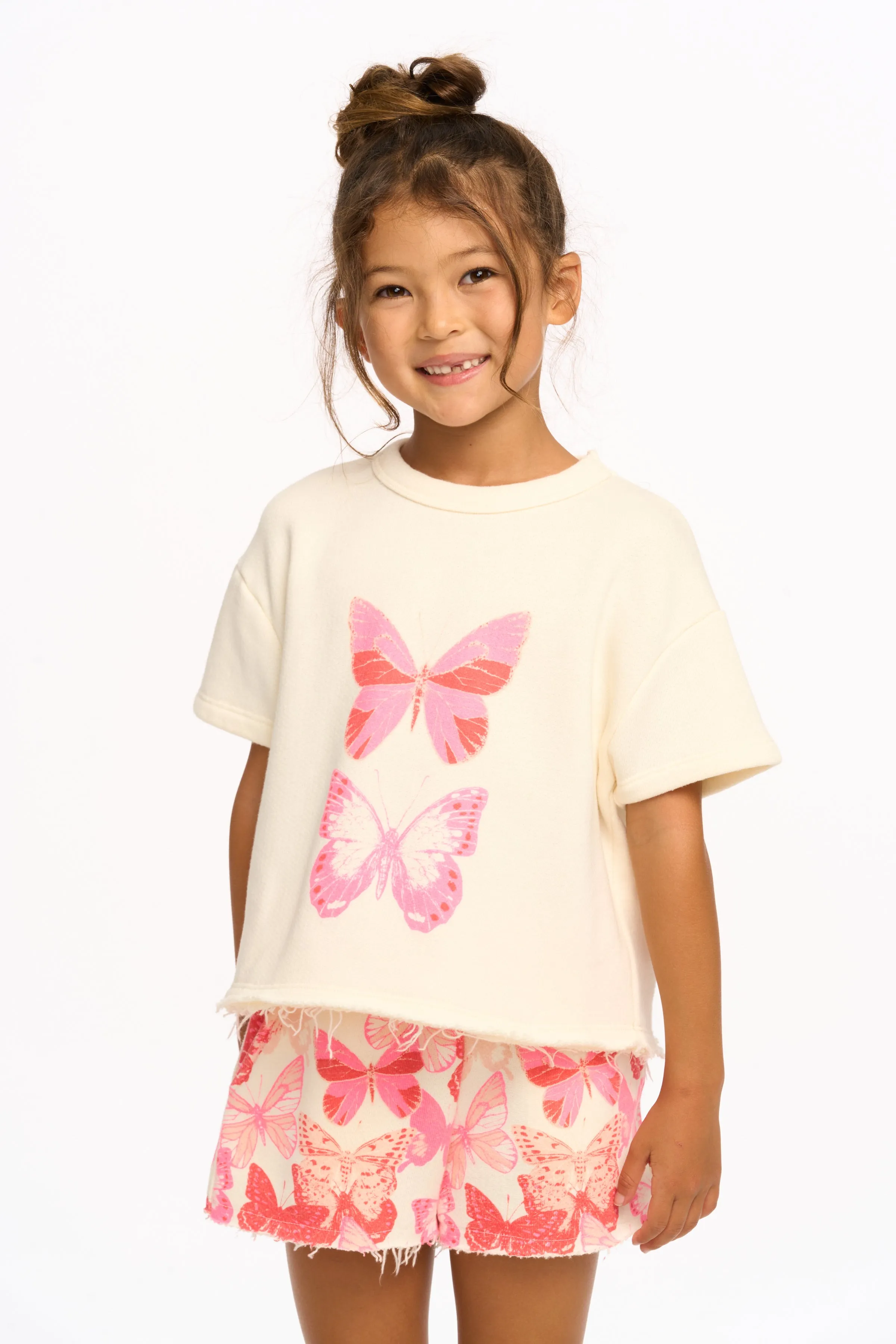Chaser Pink Butterflies Piper Pullover