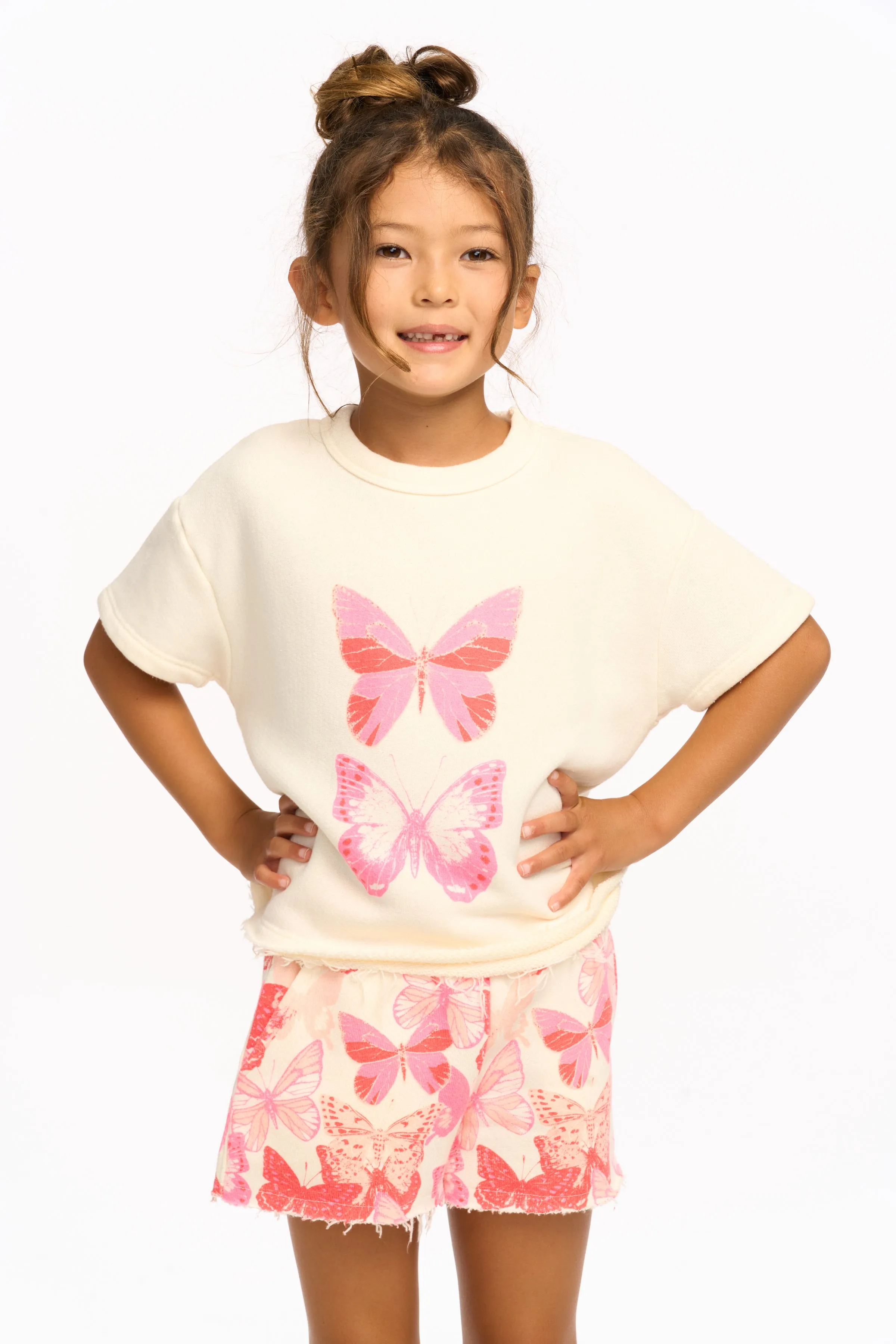 Chaser Pink Butterflies Piper Pullover