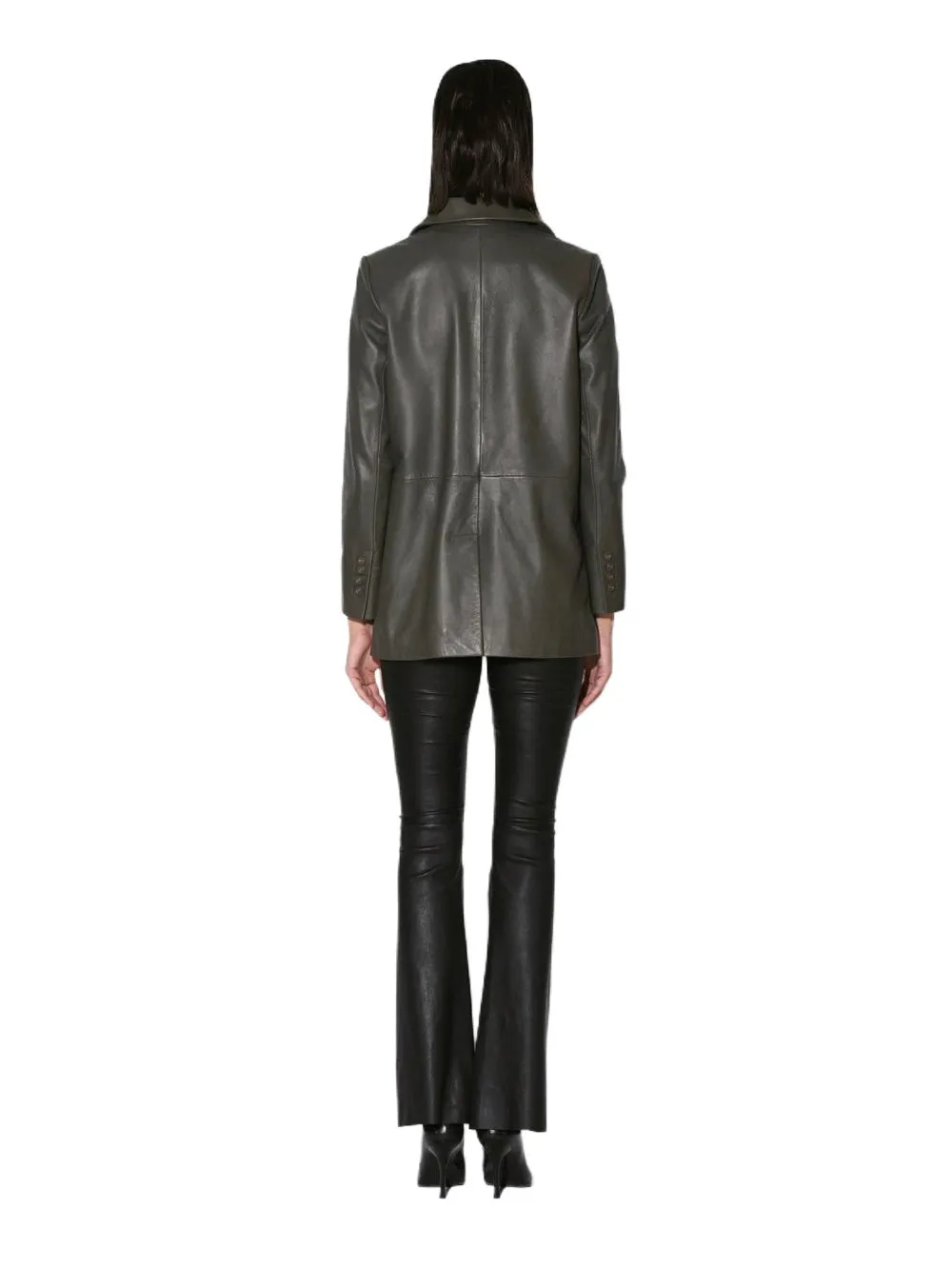 Chic Dusk Leather Blazer for Women