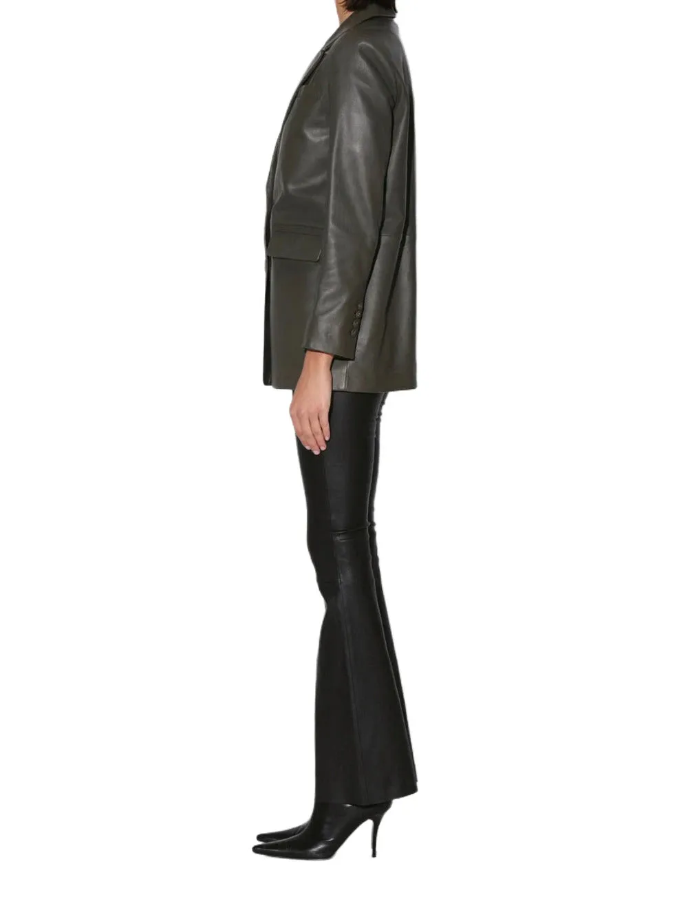 Chic Dusk Leather Blazer for Women