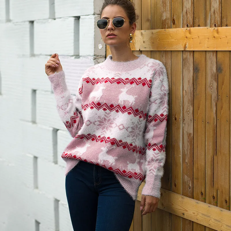 Christmas Snowflake Long Sleeve Sweater
