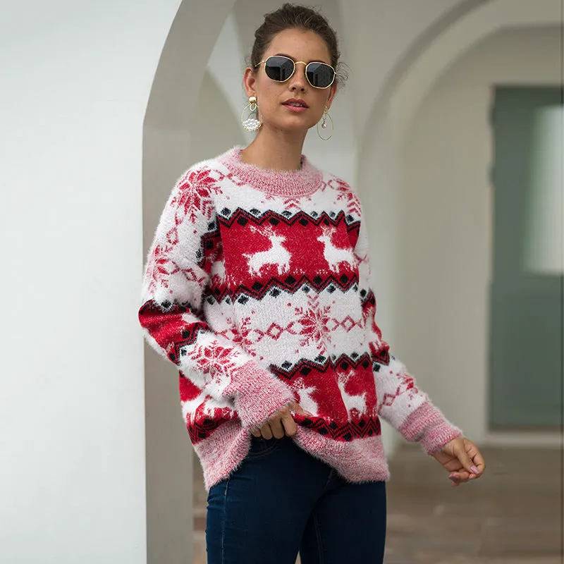 Christmas Snowflake Long Sleeve Sweater
