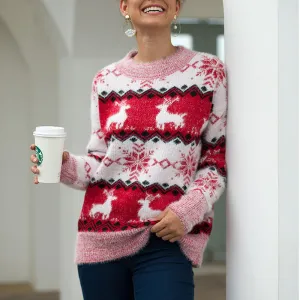 Christmas Snowflake Long Sleeve Sweater