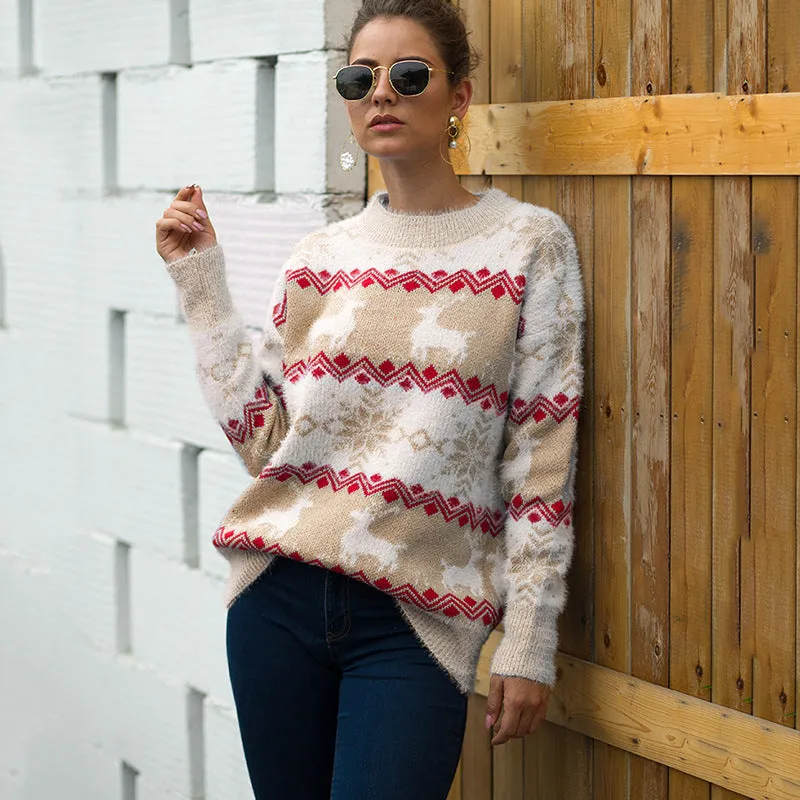 Christmas Snowflake Long Sleeve Sweater