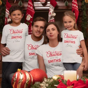 Christmas With The Surname Matching Family T-shirts