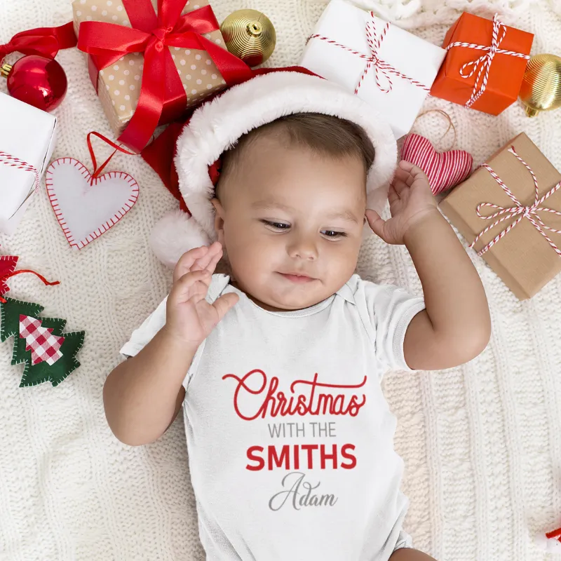 Christmas With The Surname Matching Family T-shirts