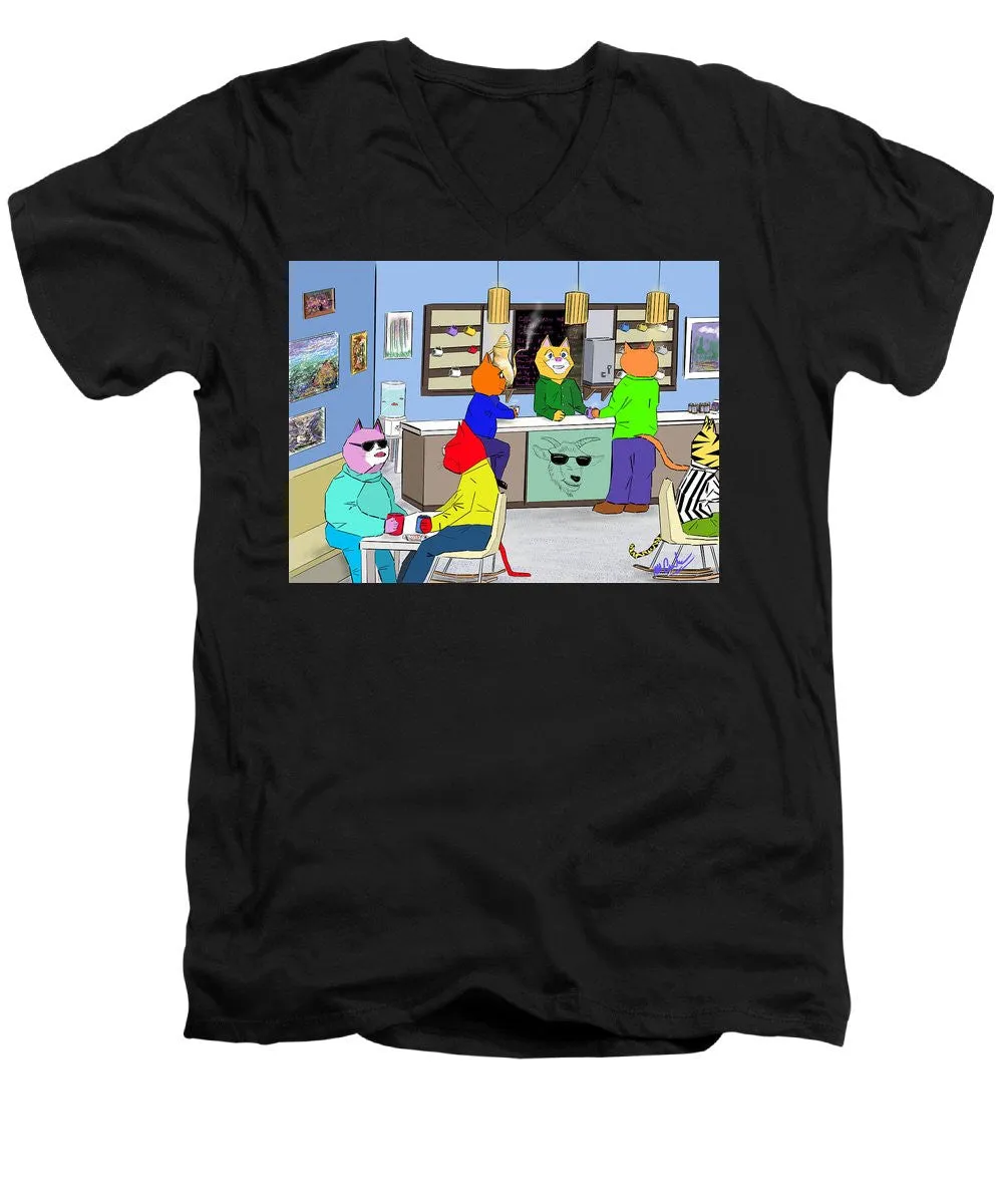 Coffee Cats - Men's V-Neck T-Shirt