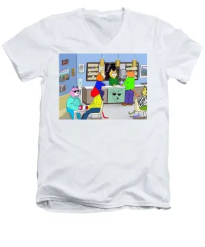 Coffee Cats - Men's V-Neck T-Shirt