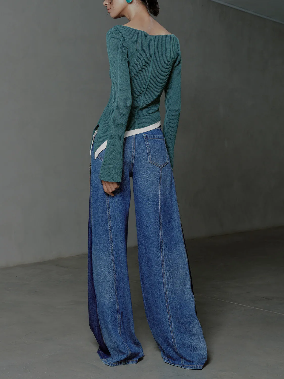Cold Shoulder Knitted T-Shirts