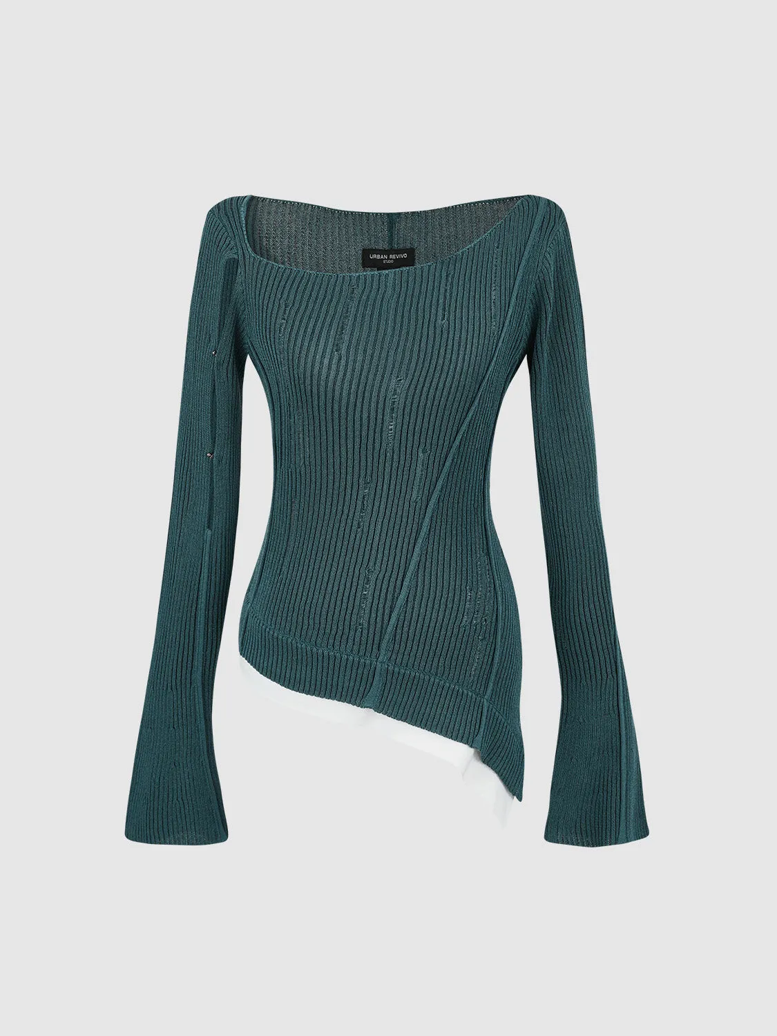 Cold Shoulder Knitted T-Shirts