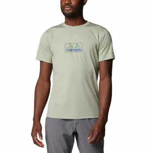 Columbia Mens Green Zero Rules Short Sleeve Graphic Shirt