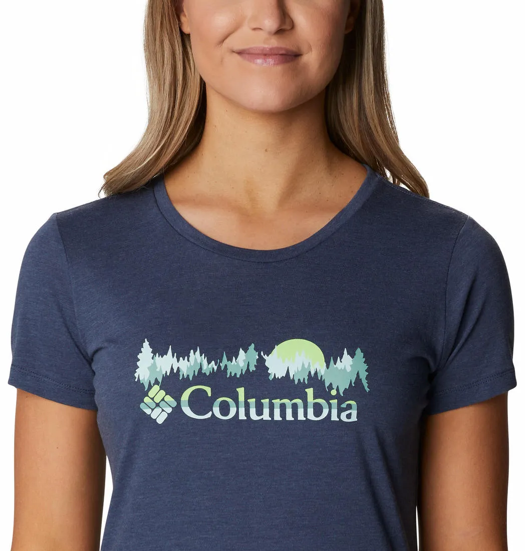 Columbia Women Navy Blue Daisy Days SS Graphic T-Shirt